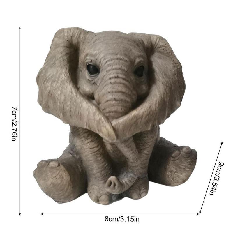 Auspicious Elephant Feng Shui Figurines | Resin Artistry for Home Decor